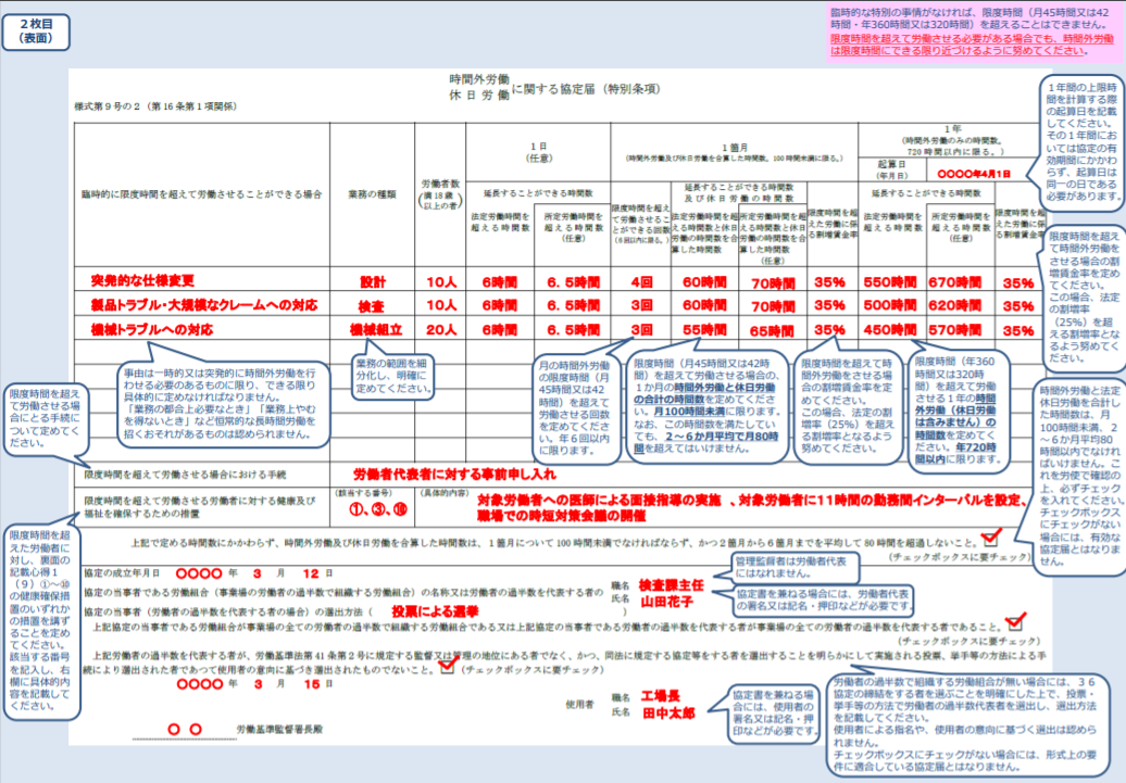 ３６協定届　様式9号