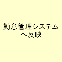 勤怠管理システムへ反映